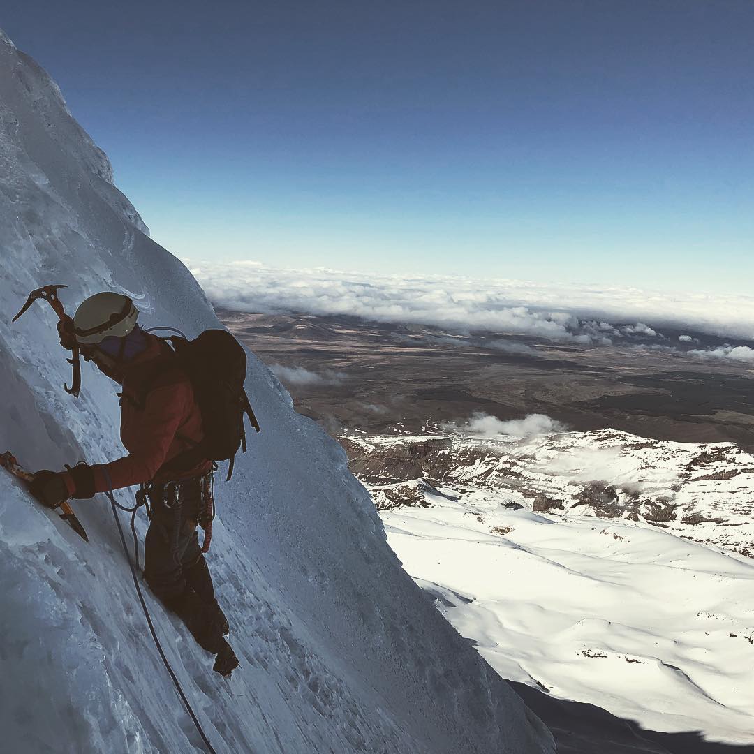A picture of me climbing Mt Ruapehu